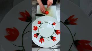 创意盘饰一看就会！#果蔬造型 #摆盘技巧 #蔬菜花样切法