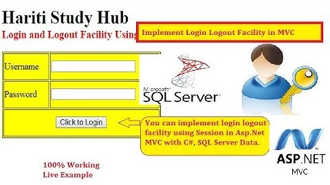 Implement User Login Logout Facility with SQL Database in Asp.Net MVC | Hindi | Free Online Classes