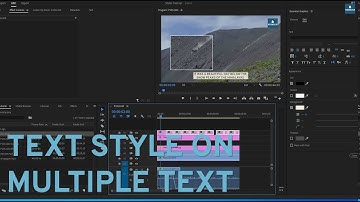 Apply styles on many text layers together in Adobe premiere pro