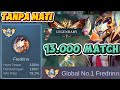 Top 1 Global Fredrinn 13.000 Match Tanpa Mati!! Gameplay Tersabar &amp; Terkuat 🔥 | Global Plays React