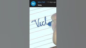 “Vicky” How to Write Your Name in Cursive Writing | #shorts