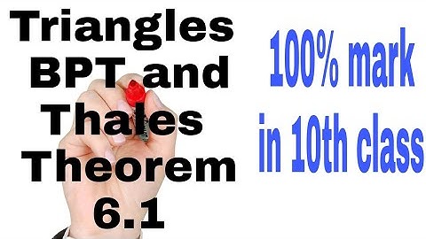 Class 10th math traingle  Basic proportion theorem ||Theorem 6.1||.  By raghav sir