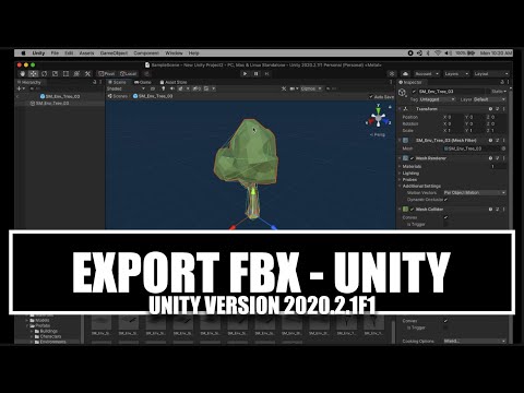 Export FBX from Unity - Version 2020.2.1f1