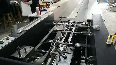 Automatic Double feeders gluing machine + Single side folding machine for the box without bottom