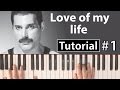 Como tocar "Love of my life"(Queen) - Parte 1/3 - Piano tutorial y partitura