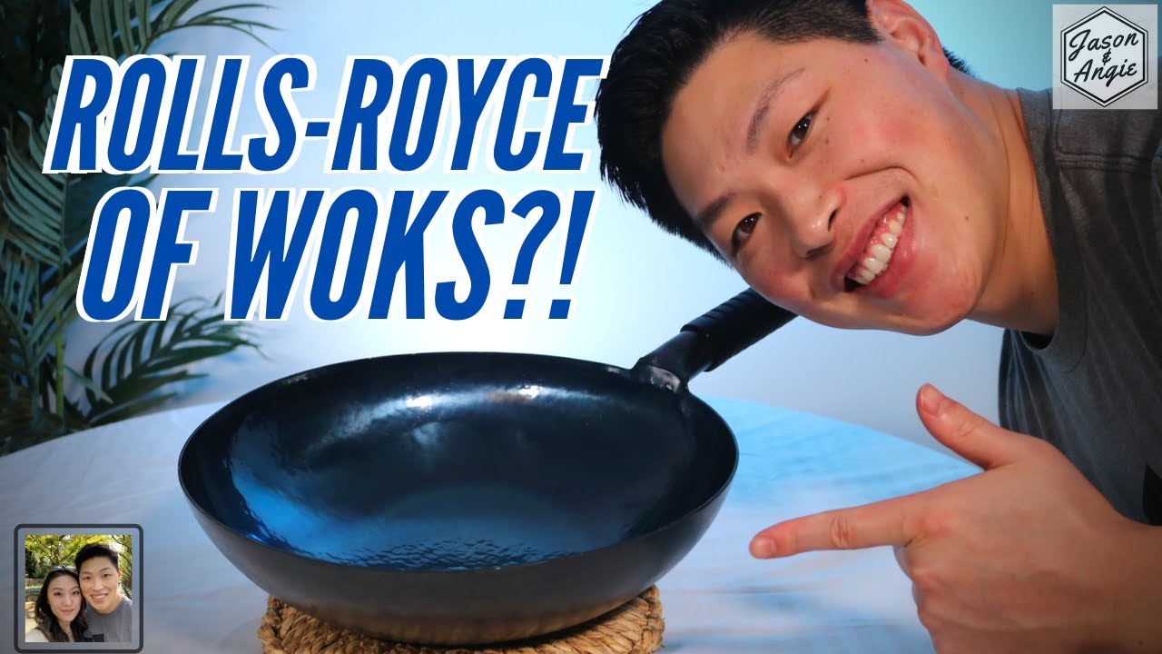 YOSUKATA Blue Round Bottom Wok Pan – 14 Woks and Stir Fry Pans - Chinese  Hammered Pow Carbon Steel - Traditional Chinese Japanese Woks (14, Blue)