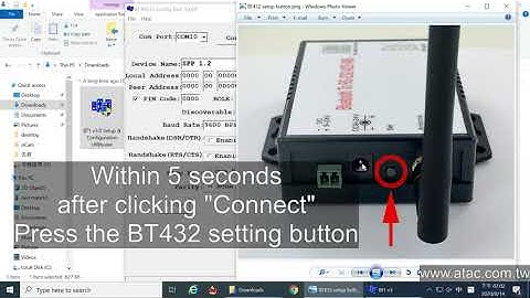 ATAC BT432 Serial RS232 RS485 RS422 over Bluetooth settings configuration