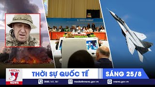 Thời sự Quốc tế sáng 25/8. Truyền thông xã hội Nga nghi máy bay trùm Wagner Prigozhin đã bị gài bom