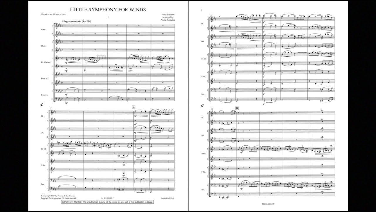 リトル・シンフォニー（スコアのみ） (木管十重奏)【Little Symphony