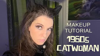 1960s Julie Newmar Catwoman Cosplay Makeup - Hooded Eye Friendly