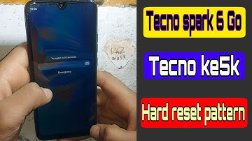 Tecno spark 6 Go hard reset pattern unlock | Tecno ke5k pattern pin remove without pc