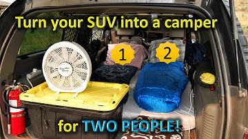 Turn your SUV into a camper FOR 2 PEOPLE!