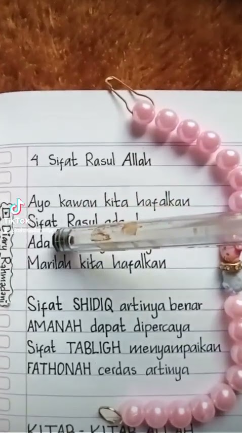 4 Sifat Rasul Allah #sifatrasulallah #tulisantangan #handwriting #tabligh #amanah #fathonah #sidiq