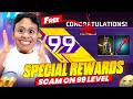 Free fire level up 99 reward  garena scammed me last game 