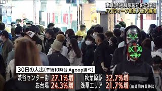 “時短明け”の都内人出　ハロウィーンも手伝い増加(2021年10月31日)