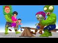 Scary teacher 3d superheroes Nickhulk Vlad & Niki vs Giant zombie and Miss T, Tani funny Gaming #100