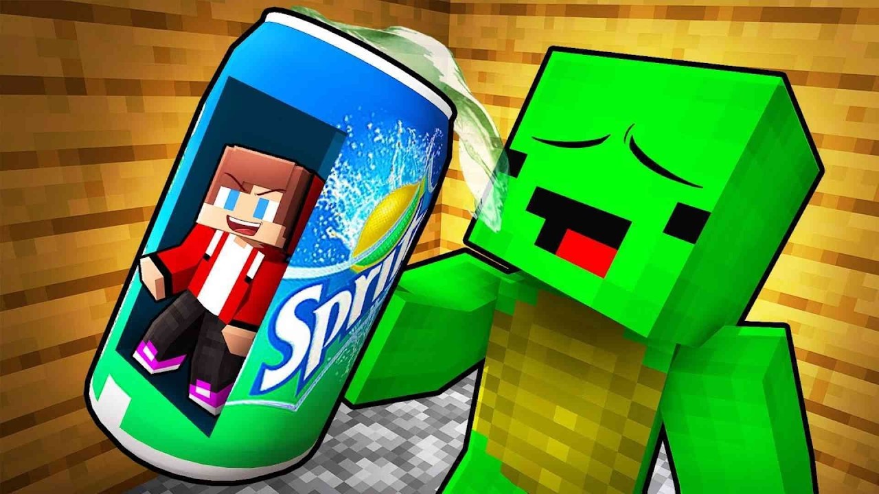 我的世界：当杰杰藏在雪碧罐中，他和麦琪该如何生存？