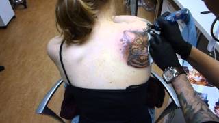 Emilia Tattooing A Portrait Of A Red Cat House Of Tattoos, Amsterdam, Netherlands