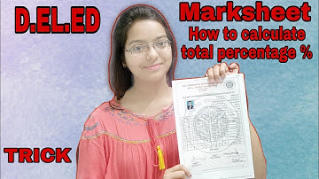 How to calculate percentage of d.el.ed. marksheet // upbtc update // deled news