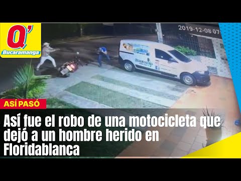 Robo de una motocicleta dejó a un hombre herido en Floridablanca