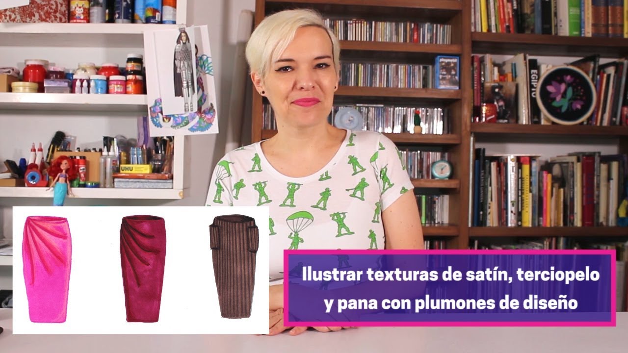 64 Texturas de satín, terciopelo y pana con plumones de diseño