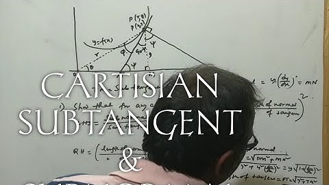 | maths for subtangent and subnormal claas b.scb.sc math subtangent and subnormal | 1st Lecture |