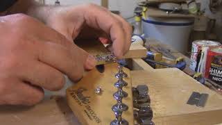 how to install a floyd rose locking nut on fender neck