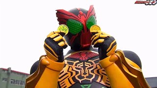 Kamen Rider OOO All Subs Form Henshin & Small fight Scene 