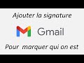Comment ajouter une signature dans son courriel gmail  outlook