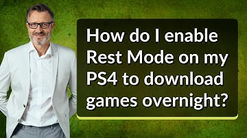 How do I enable Rest Mode on my PS4 to download games overnight?