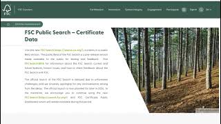 How to search the FSC Search Database for supplier verification