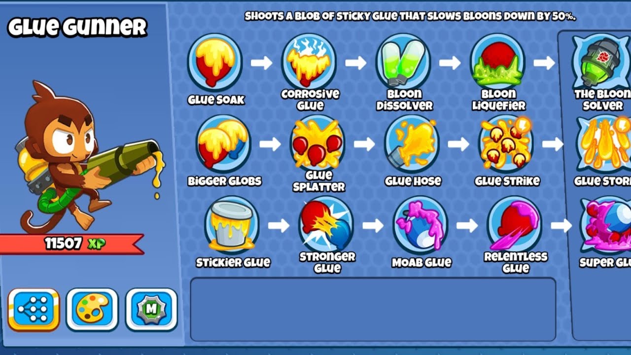 BTD Battles 2 only glue gunner YouTube
