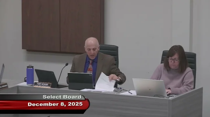 Select Board Meeting December 8, 2025