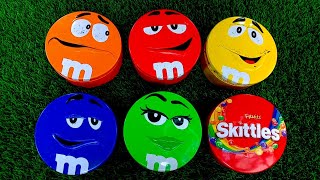 Satisfying Video | Unpacking 6 Rainbow M&M'S vs Maltesers Containers with Color Candy ASMR