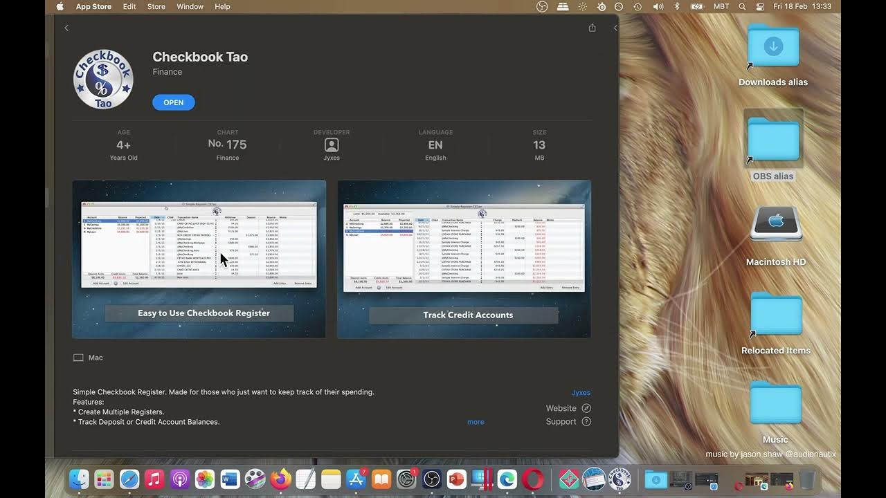 Checkbook Tao App [MAC] Basic Overview Mac App Store YouTube