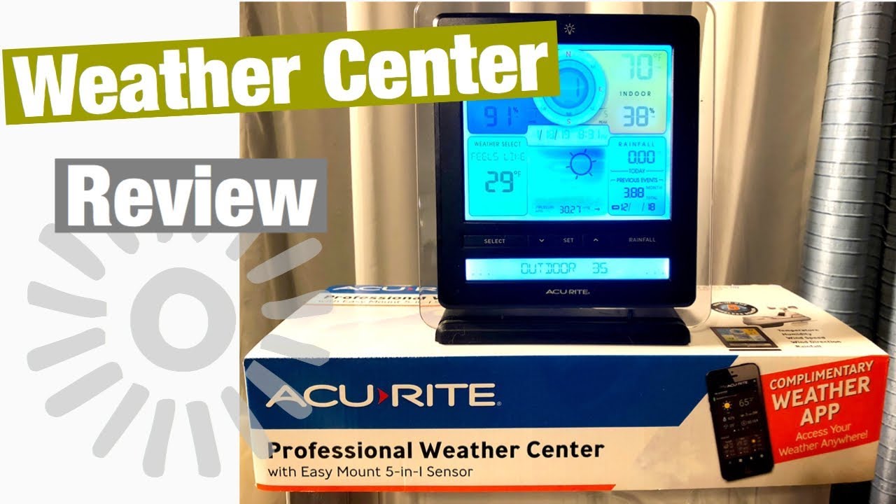 Acu-Rite 5-in-1 Wireless Color Wind and Rain Professional Weather