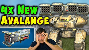 4x NEW Heavy AVALANCHE BEHEMOTH - War Robots Test Server Gameplay WR
