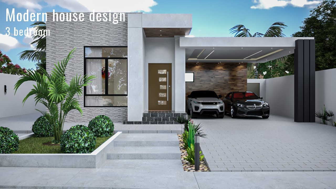 Modern House Design | 3 Bedroom | Interior design - YouTube