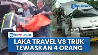 Detik-detik CCTV Laka Maut Travel vs Truk di Musi Banyuasin, Tewaskan 4 Orang hingga Sopir Kabur