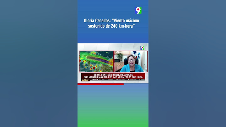 Gloria Ceballos: “Viento máximo sostenido de 240 km-hora”
