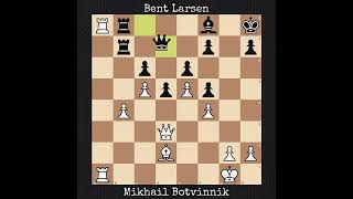 Mikhail Botvinnik vs Bent Larsen | Leiden, Netherlands (1970)