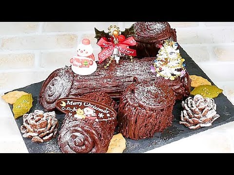 ブッシュドノエルの作り方 クリスマスケーキ How To Make Bush De Noel Xmas Cake Youtube