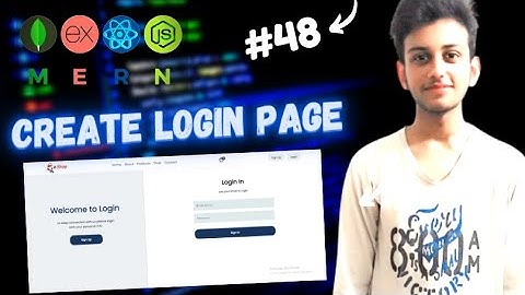 MERN STACK E-Commerce Website Tutorial #48 🔥 Create Login Page.