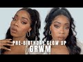 GRWM : HAIR  MAKEUP OUTFIT PRE-BIRTHDAY GLOW UP FT CLUB L LONDON DRESS TRY ON REVIEW &amp; KADORE HAIR |