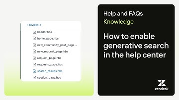 How to enable generative search in the help center