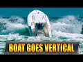 HUGE BREAKING WAVES AT BOCA INLET! | Boats at Haulover Inlet | Wavy Boats