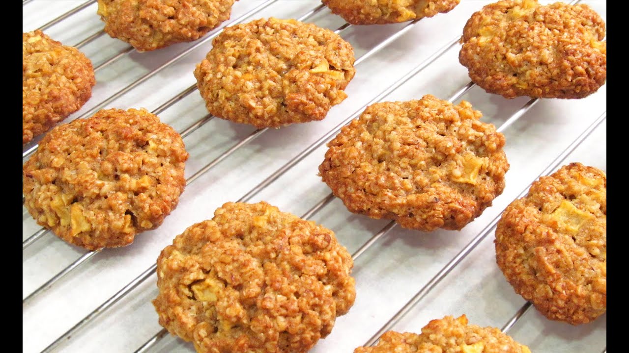 APPLE COOKIES with Oatmeal and Cinnamon | Very Easy and Delicious! - YouTube
