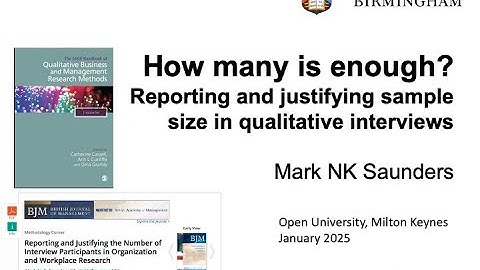 How many is enough?Reporting and justifying samplesize in qualitative interviews
