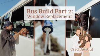 REMOVING WINDOWS | Swapping for aluminium panel | Toyota Coaster Conversion