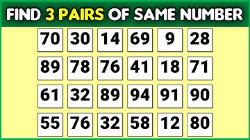 Find the Same Number | Dementia Prevention Quiz | Number Quiz | Number Search | Dementia Test